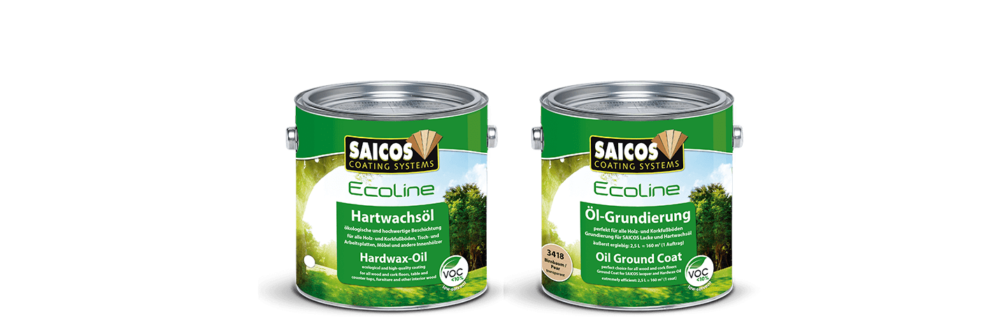 Saicos Ecoline Hartwachsöl Oil-Grundierung englisch deutsch Hardwax-Oil Oil Ground Coat